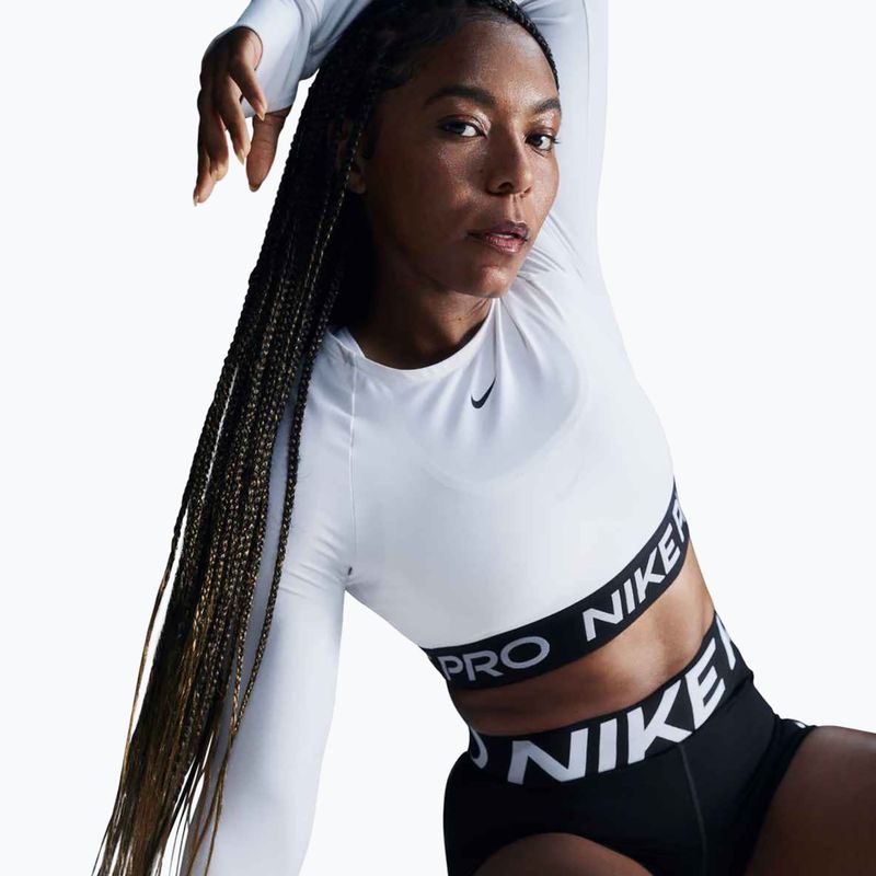 Women's training longsleeve top Nike Pro 365 Dri-Fit white/black 2