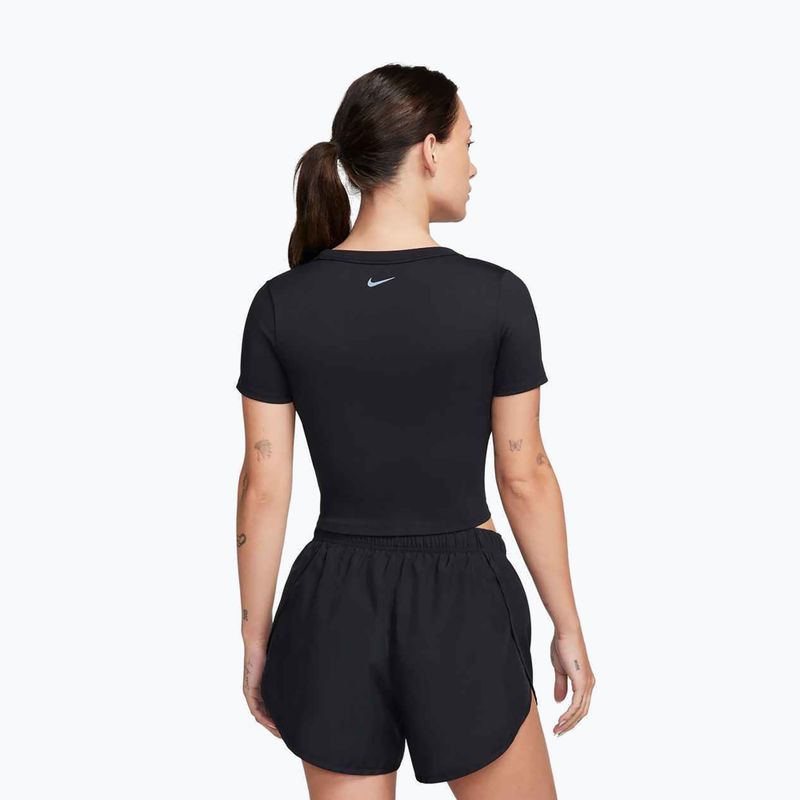 Women's training top Nike One Fitted Dri-Fit Cropped Top black 3