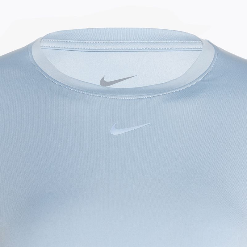 Women's Nike One Classic Dri-Fit light armory blue/black running shirt 3