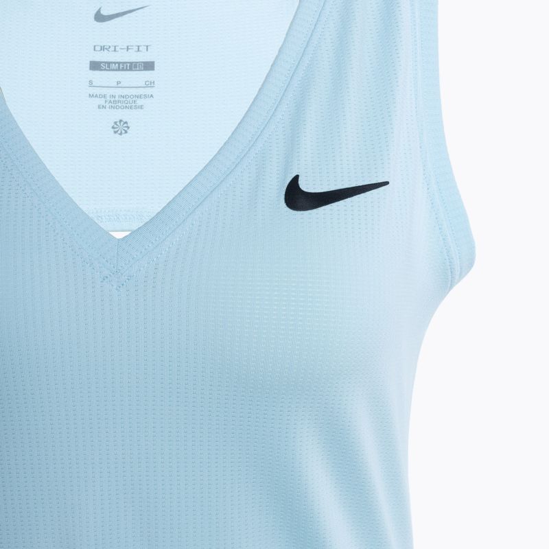 Women's tennis tank top Nike Court Dri-Fit Victory Tank glacier blue/black 3