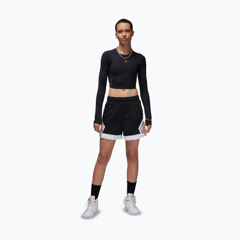 Women's basketball shorts Jordan Sport Diamond 4" black/white/white/black 2