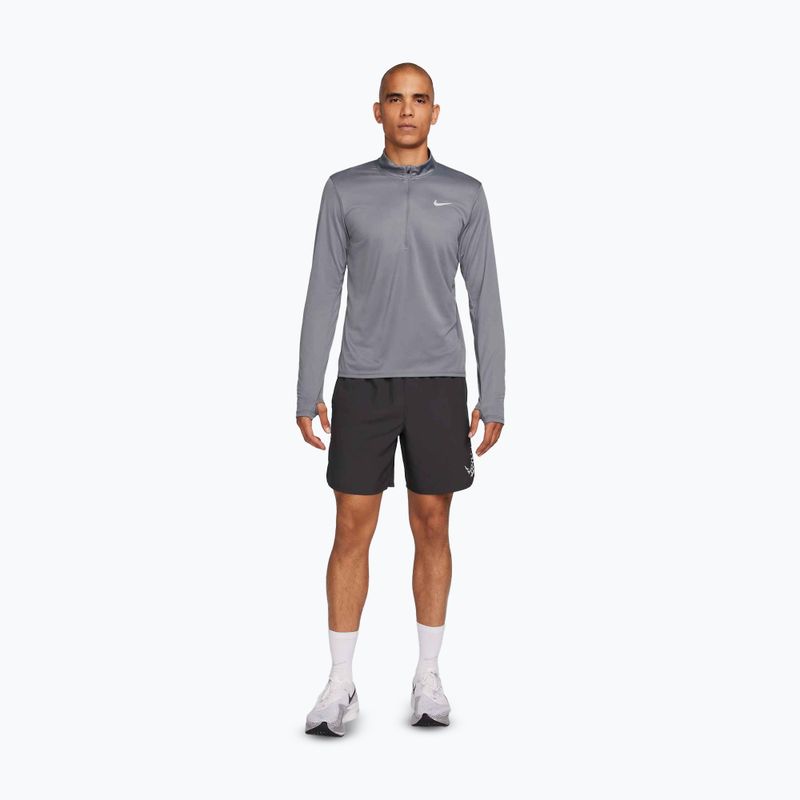 Men's running sweatshirt Nike Pacer Dri-Fit 1/2 Zip smoke grey 2