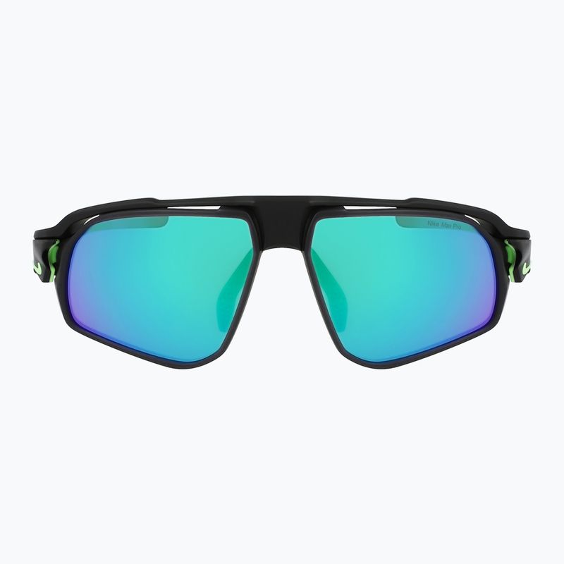 Nike Flyfree M matte black/ green mirror/ road tint sunglasses 2