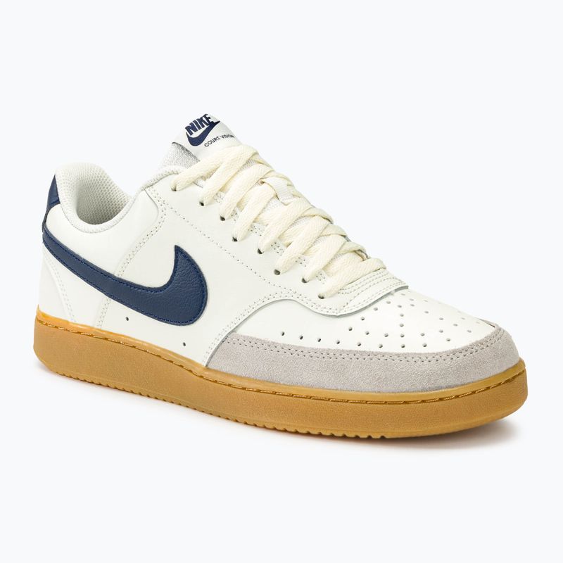 Men's shoes Nike Court Vision Low sail / gum light brown / light iron ore / midnight navy