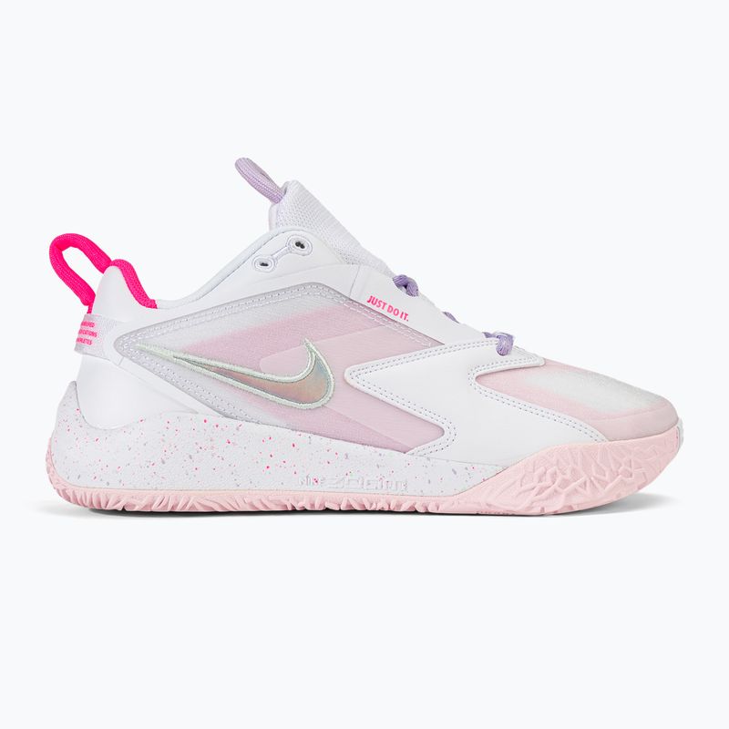 Nike Zoom Hyperace 3 SE volleyball shoes white/hyper pink/mint foam/violet mist/pink foam 2