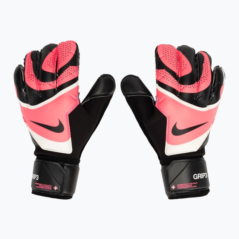 Nike Grip 3 black/sunset pulse goalkeeper glove