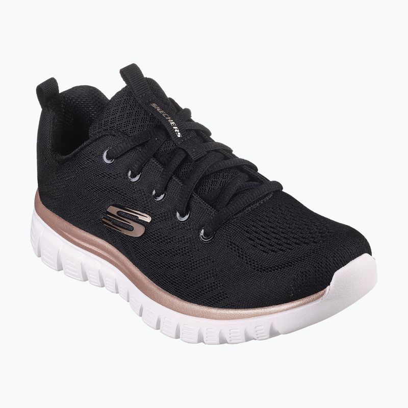 Women's shoes SKECHERS Graceful Get Connected black/gold 8