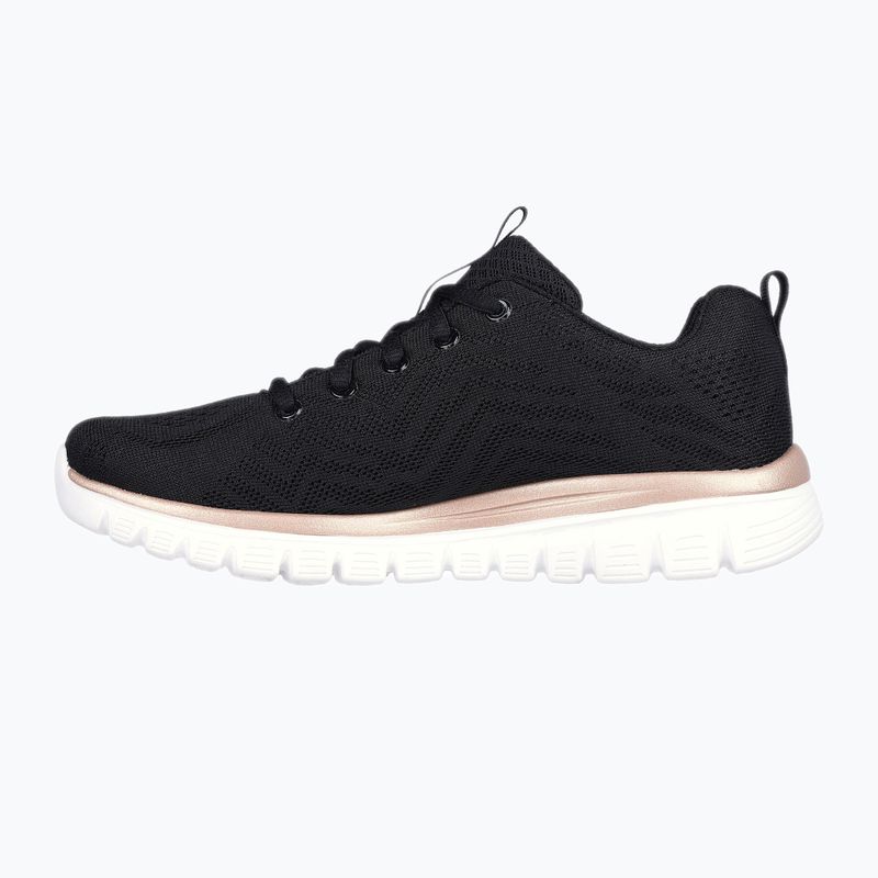 Women's shoes SKECHERS Graceful Get Connected black/gold 10