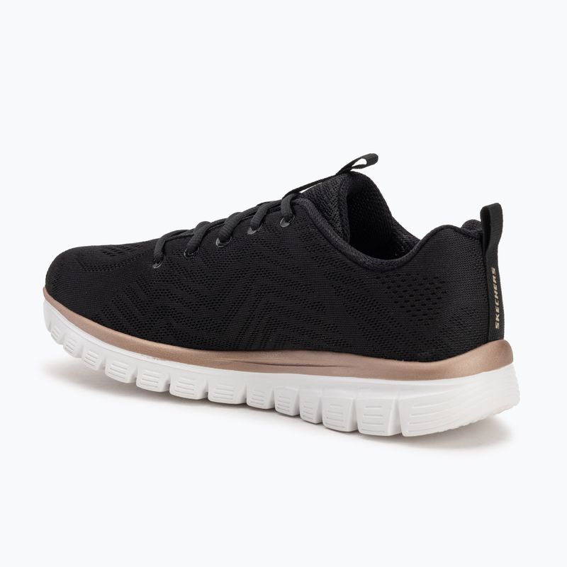 Women's shoes SKECHERS Graceful Get Connected black/gold 3