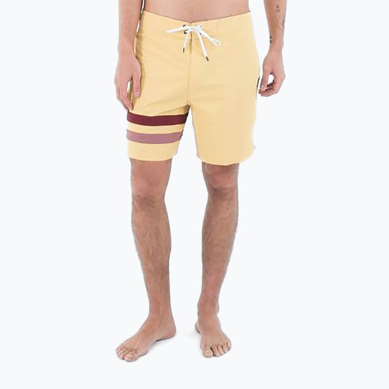 Men's Hurley Phantom Block Party Renegade 18" dusty cheaddar swim shorts