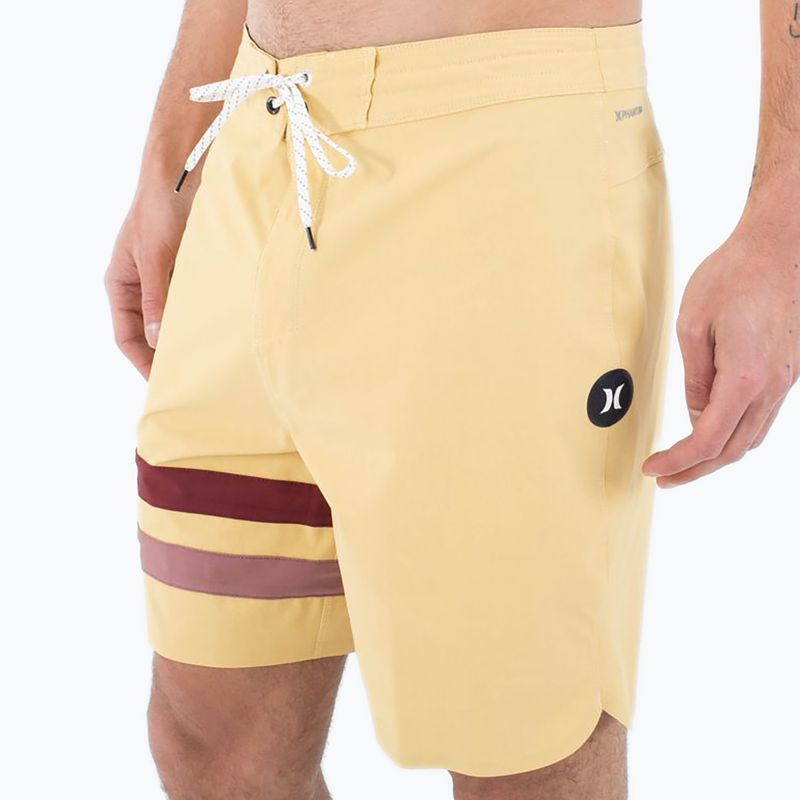 Men's Hurley Phantom Block Party Renegade 18" dusty cheaddar swim shorts 4