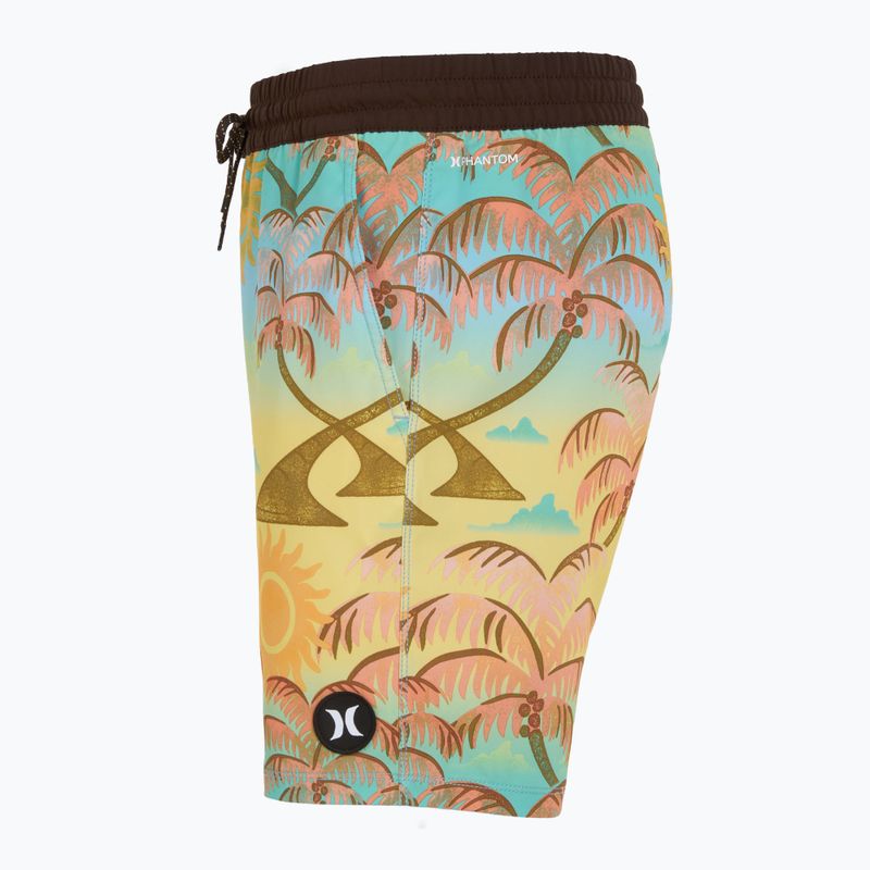 Men's Hurley Phantom Eco Block Party Volley 17" pineapple swim shorts 3