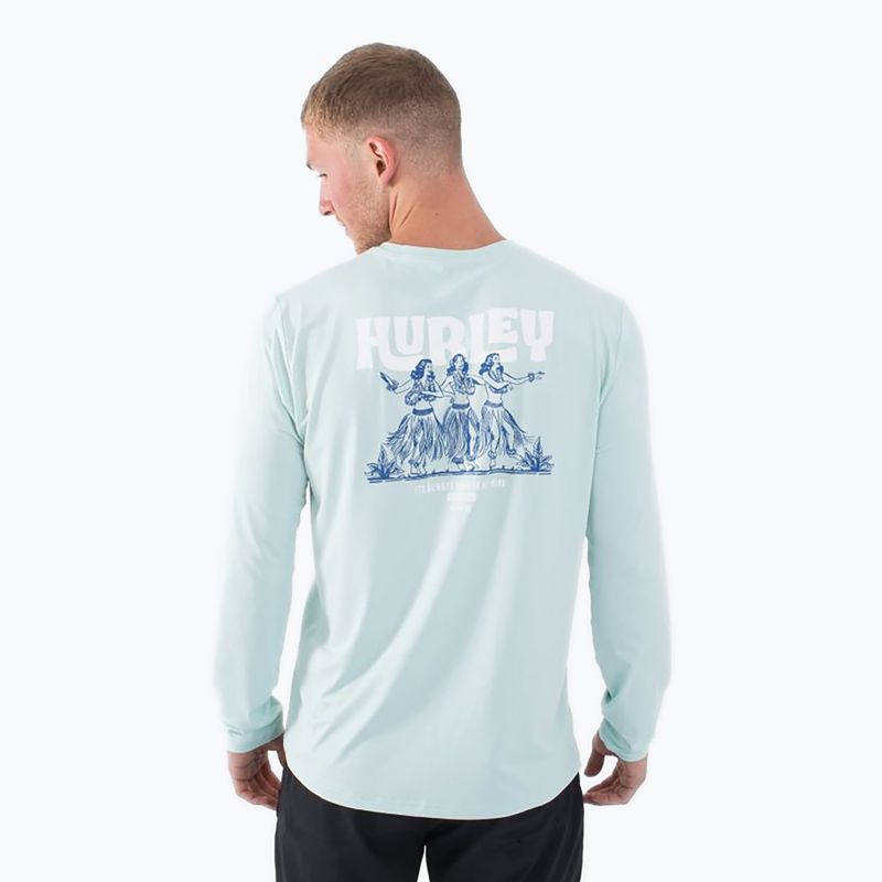 Men's Hurley Everyday Hybrid Upf brown kelp longsleeve 3