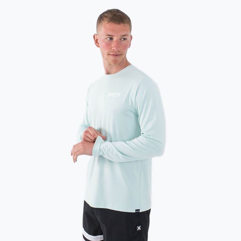 Men's Hurley Everyday Hybrid Upf brown kelp longsleeve 4