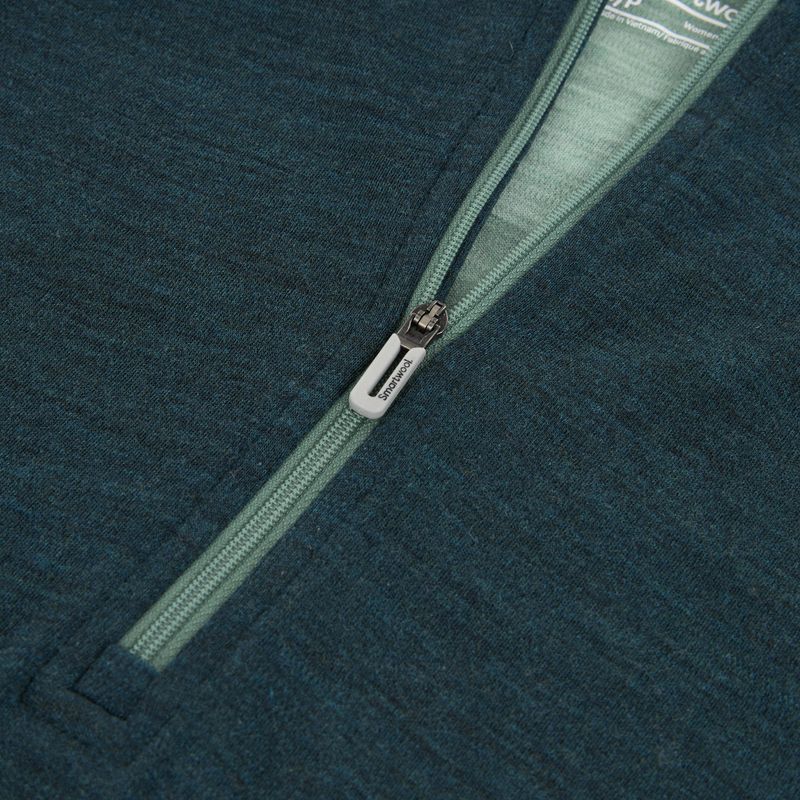 Women's Smartwool Classic Thermal Merino Base Layer 1/2 Zip Hoodie Boxed twilight/arctic green 3