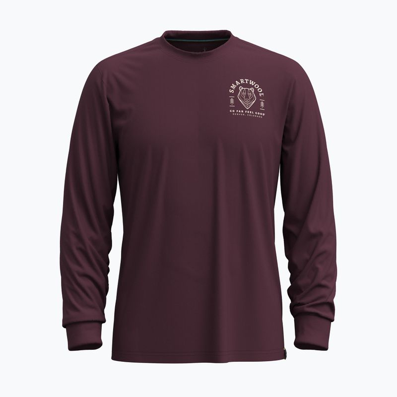 Men's Smartwool Bear Stare Graphic eggplant longsleeve