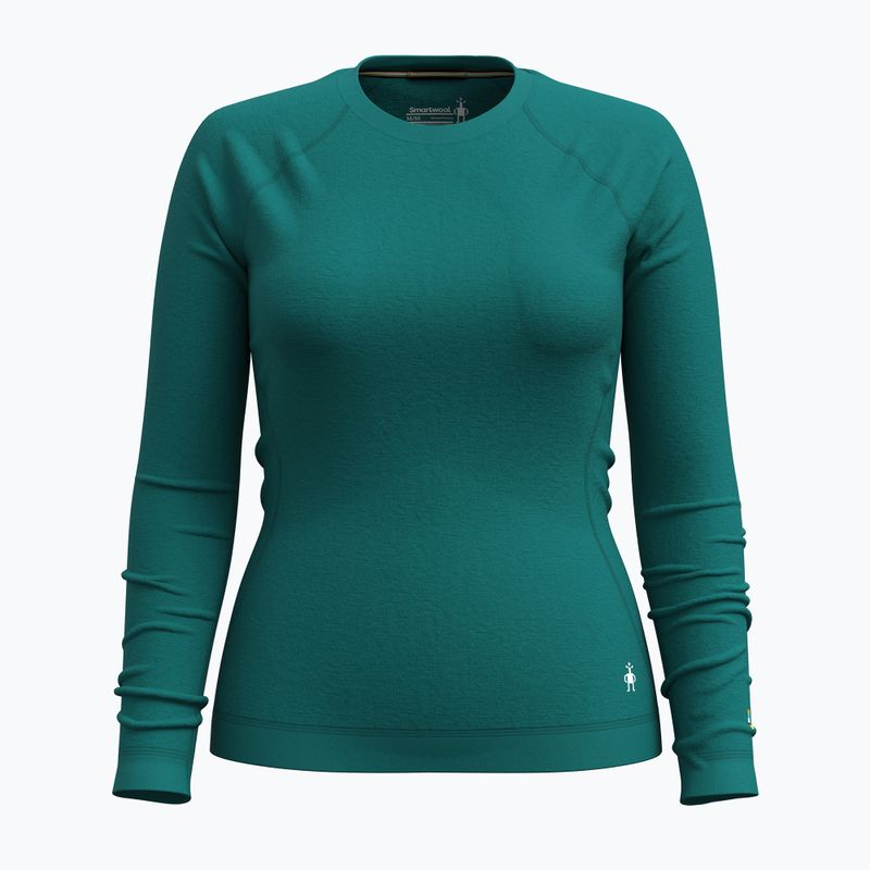 Women's Smartwool Merino 250 Baselayer Crew Boxed thermal longsleeve emerald green 3