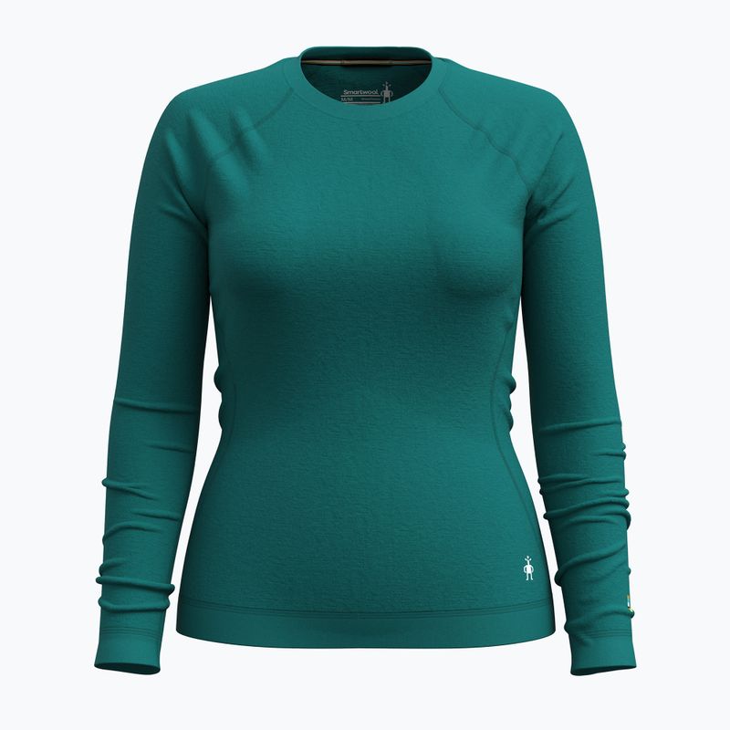 Women's thermal base layer sweatshirt Smartwool Merino 250 Baselayer Crew Boxed emerald green 3