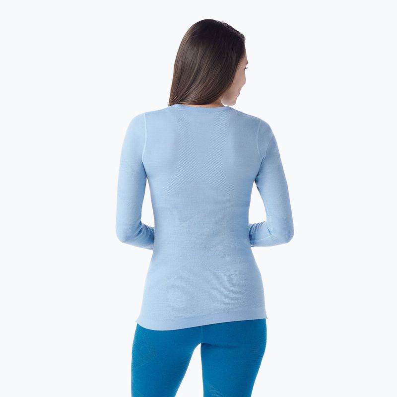 Women's thermal base layer sweatshirt Smartwool Intraknit Thermal Merino Baselayer Crew serene blue/white 2