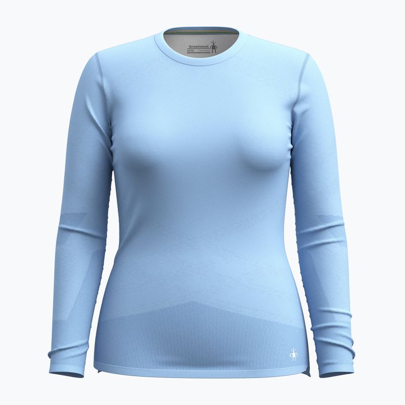 Women's thermal base layer sweatshirt Smartwool Intraknit Thermal Merino Baselayer Crew serene blue/white 3
