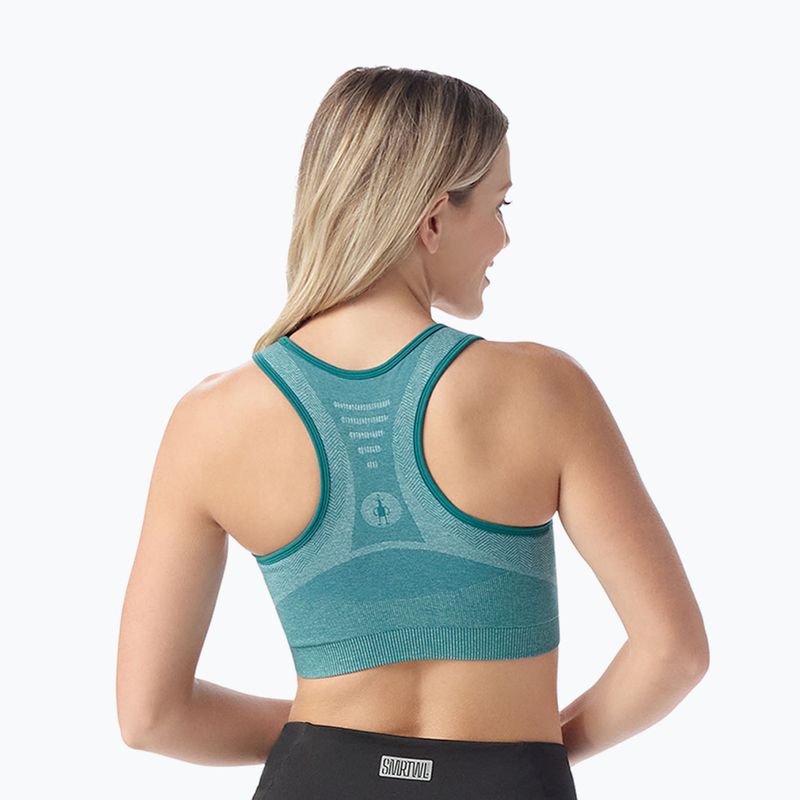 Smartwool Intraknit Racerback thermal bra emerald green heather 2