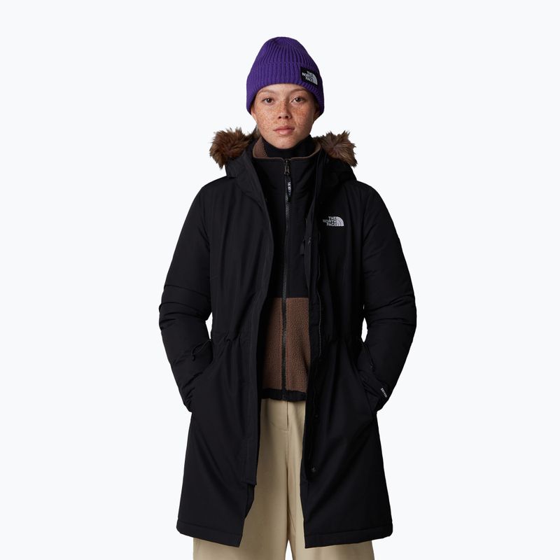 Women's down coat The North Face Zaneck Parka black/black 4