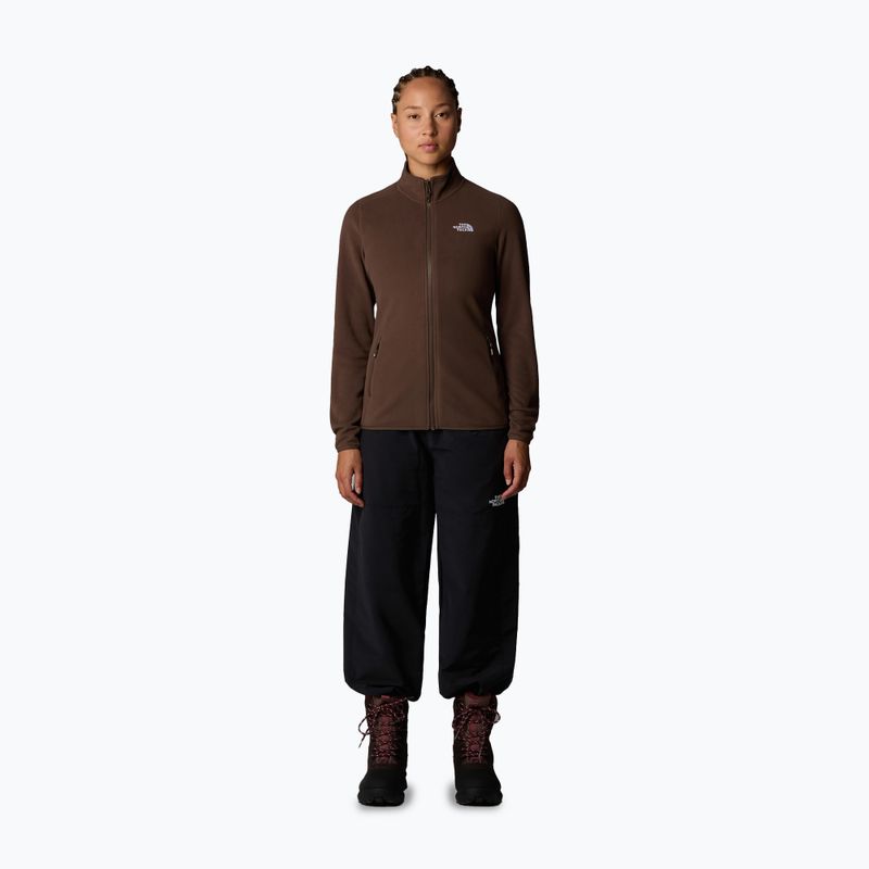 The North Face women's 100 Glacier FZ smokey brown sweatshirt 2