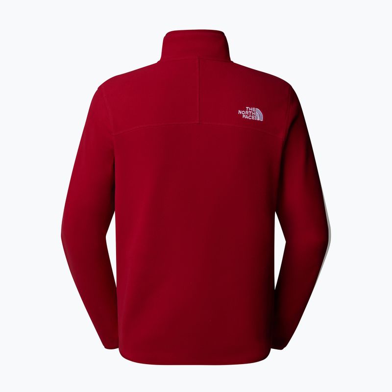 Men's The North Face 100 Glacier 1/4 Zip garnet red sweatshirt 2