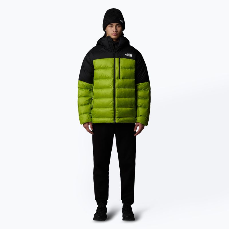 Men's down jacket The North Face Kalix Down Hoodie meadow grass/black 2