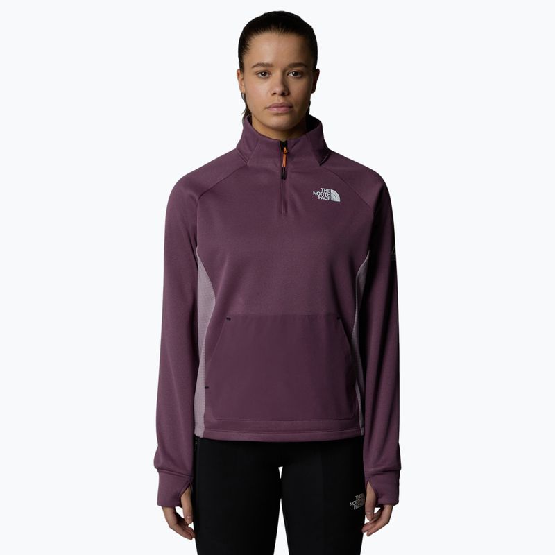 Women's The North Face Mountain Athletics Fleece 1/4 Zip midnight mauve/purple chalk sweatshirt