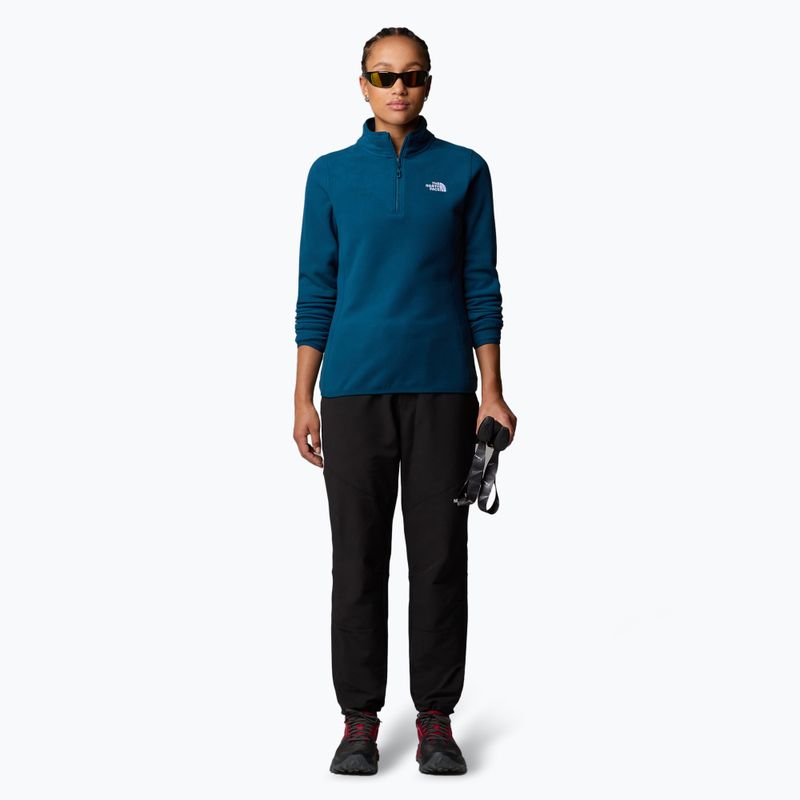 Women's sweatshirt The North Face 100 Glacier 1/4 Zip midnight petrol 2