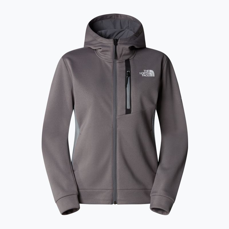 Women's The North Face Mountain Athletics FZ Fleece smoked pearl/ monument grey sweatshirt 5