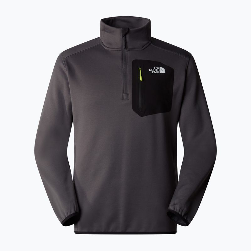 Men's The North Face Crest 1/4 Zip sweatshirt anthracite grey/ black 4