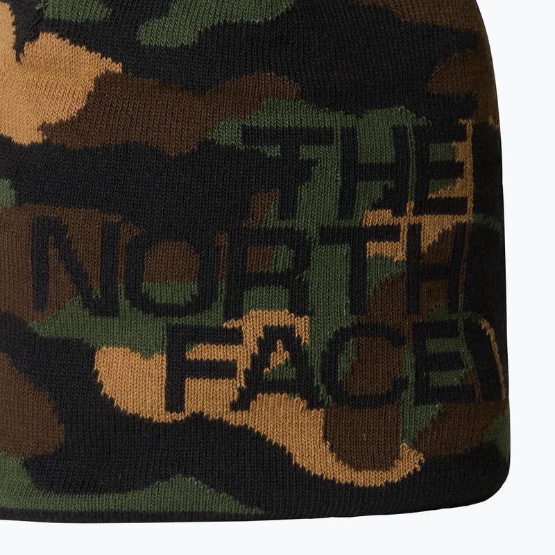 Men's winter cap The North Face Reversible Highline black camo print 3