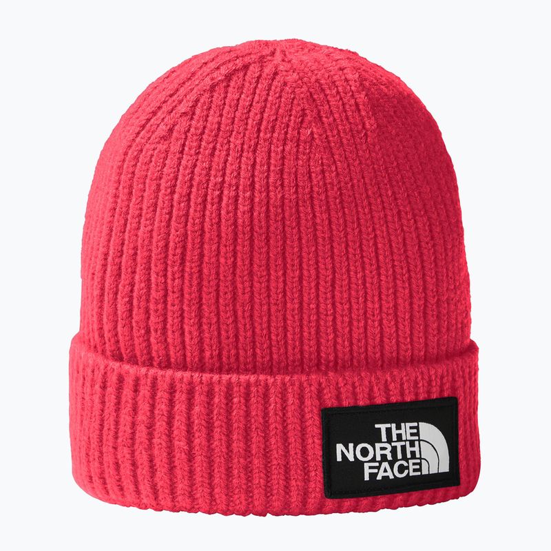 Children's trekking cap The North Face TnF Box Logo Cuffed radiant poppy