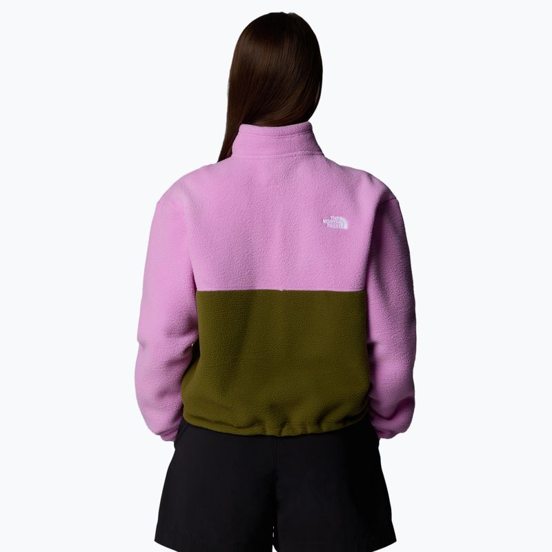 Women's sweatshirt The North Face Yumiori 1/4 Zip forest olive/ dragonfruit 3