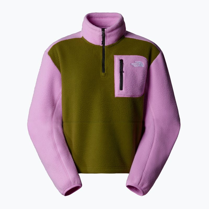 Women's sweatshirt The North Face Yumiori 1/4 Zip forest olive/ dragonfruit 4