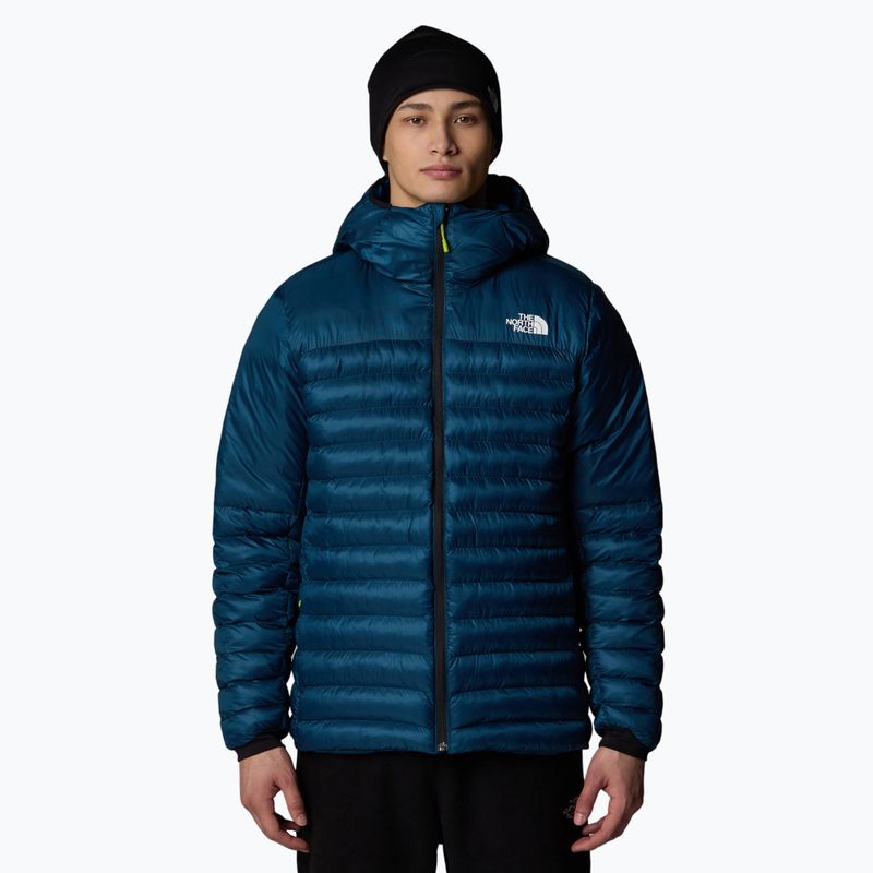 Men's down jacket The North Face Terra Peak Hoodie midnight petrol