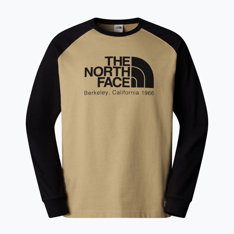 Men's The North Face Heritage khaki stone/black longsleeve