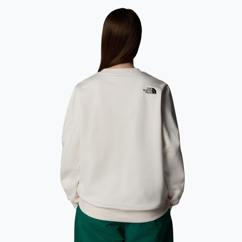 The North Face women's Drew Peak Crew white dune sweatshirt 3