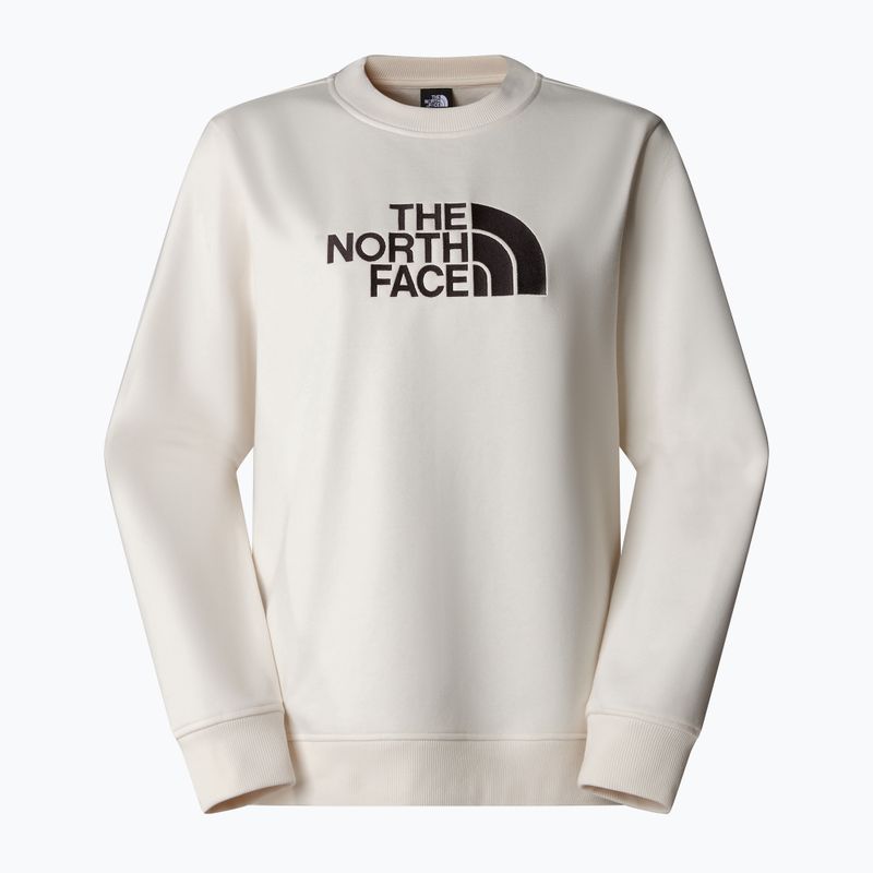 The North Face women's Drew Peak Crew white dune sweatshirt 4