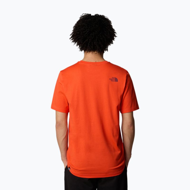 The North Face men's Easy crimson orange/alpine plum t-shirt 3