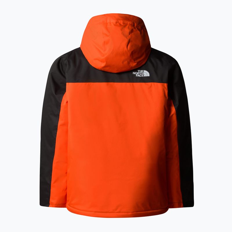 The North Face Freedom Insulated orange children's ski jacket 6