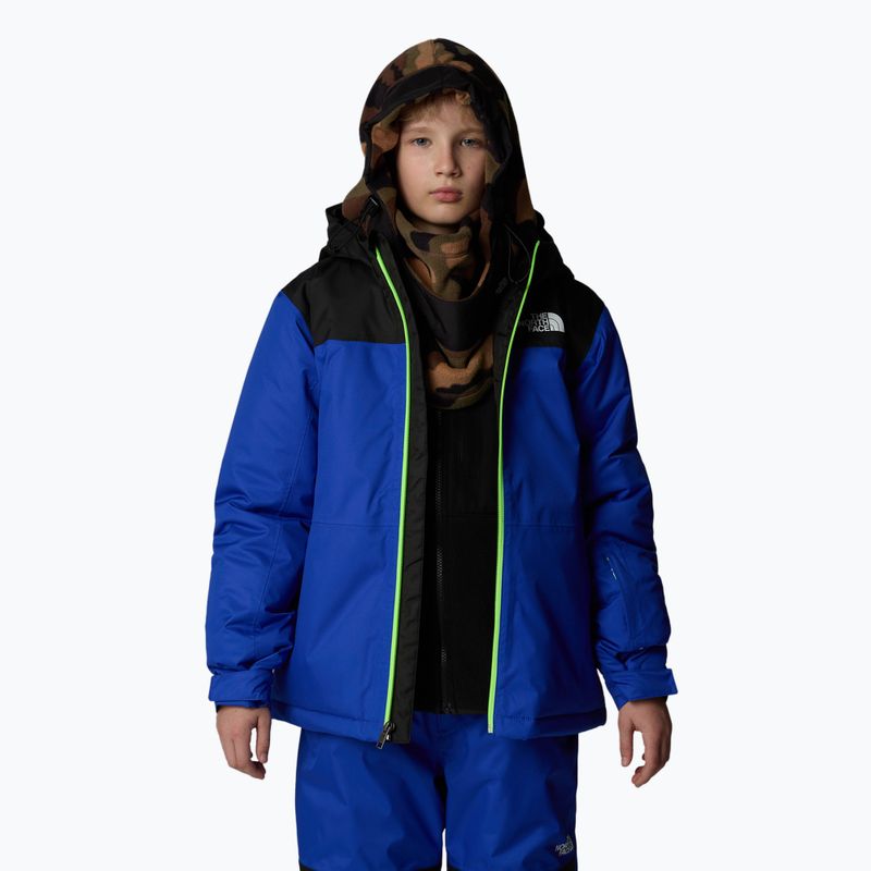 The North Face Freedom Insulated blue children's ski jacket 4