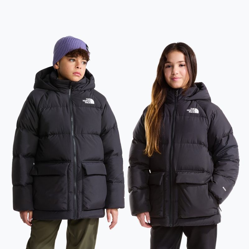 Children's down jacket The North Face Teen North Down Fleece Lined Short Parka tnf black 3