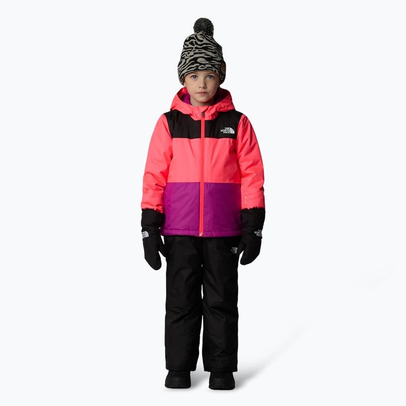 The North Face Kid Freedom Insulated radiant poppy children's ski jacket 2