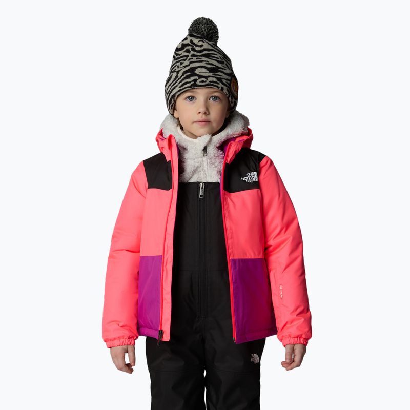 The North Face Kid Freedom Insulated radiant poppy children's ski jacket 4