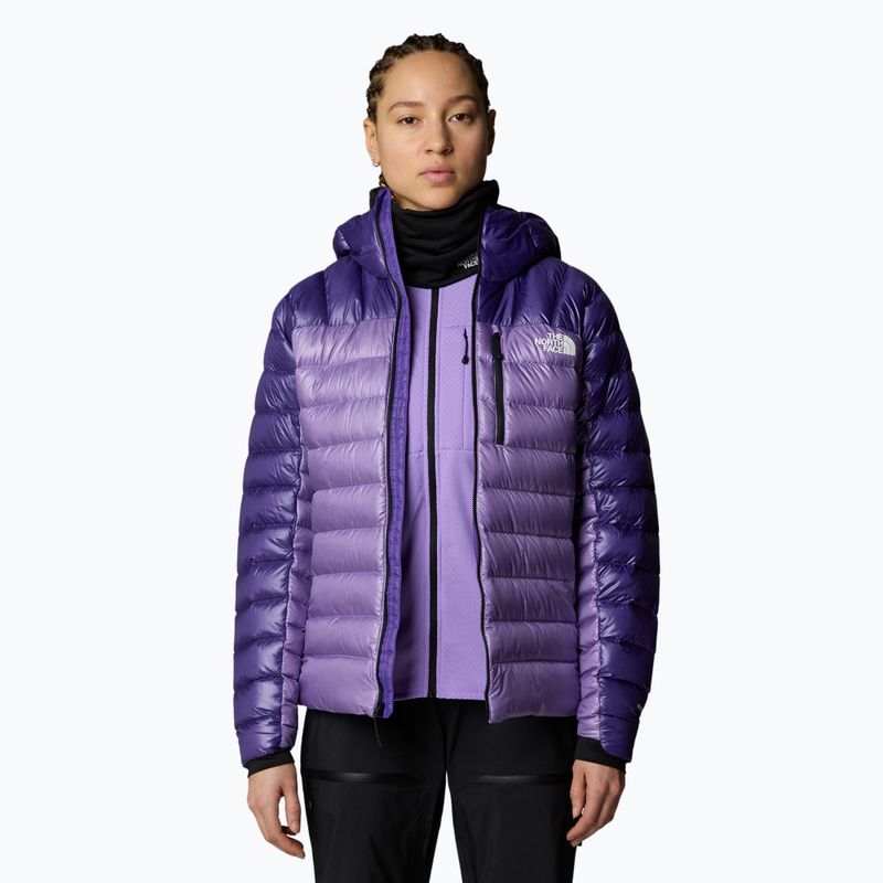 Women's down jacket The North Face Summit Breithorn Hoodie peak purple/purple granite 4