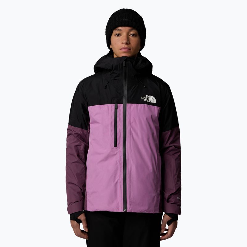 The North Face Dawnstrike GTX Insulated women's ski jacket black/dragonfruit/midnight mauve