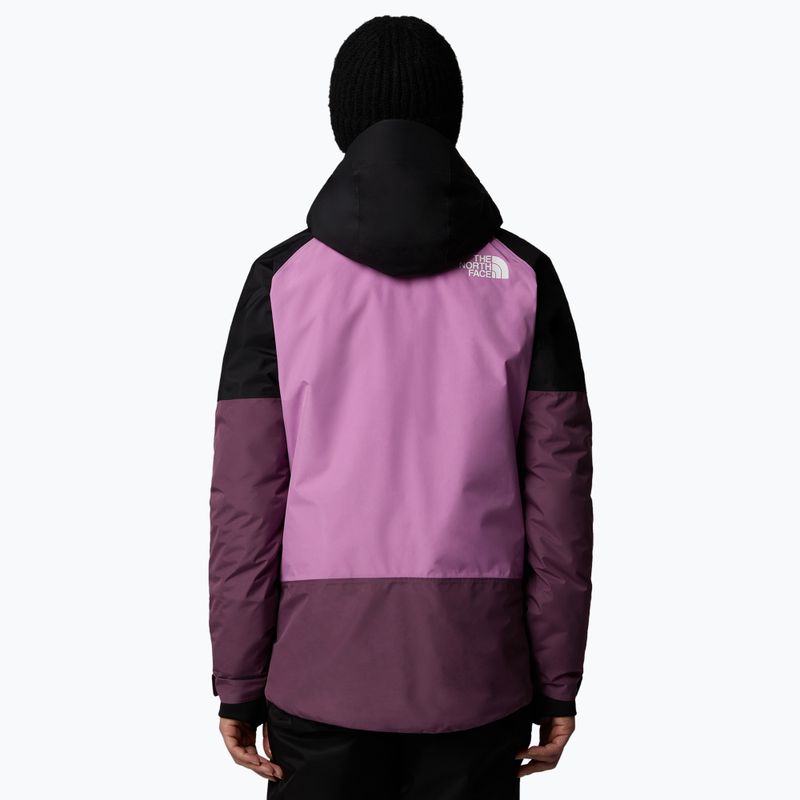 The North Face Dawnstrike GTX Insulated women's ski jacket black/dragonfruit/midnight mauve 3